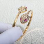 [Eternal Jewelry]SERPENTI BRACELET PINK GOLD DIAMOND DOUBLE SNAKE - 图片 3
