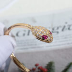[Eternal Jewelry]SERPENTI BRACELET PINK GOLD DIAMOND DOUBLE SNAKE - 图片 4