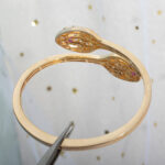 [Eternal Jewelry]SERPENTI BRACELET PINK GOLD DIAMOND DOUBLE SNAKE - 图片 7