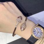 [Eternal Jewelry]SERPENTI BRACELET PINK GOLD DIAMOND DOUBLE SNAKE - 图片 8