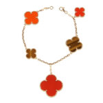 [Eternal Jewelry]CLOVER BRACELET 5 MOTIFS CARNELIAN TIGER EYE - 图片 2
