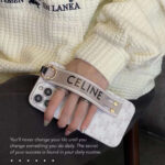 Celine Triomphe Monogram Wrist Strap Luxury Phone Case - 图片 2