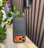 Hermès Paris Embossed Leather Card Pocket Crossbody Luxury Phone Case - 图片 11
