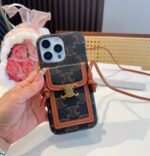 Celine Triomphe Monogram Card Slot Crossbody Phone Case - 图片 11