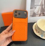Hermès Embossed Monogram Leather Card Holder Phone Case - 图片 14