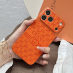 Gucci Embossed GG Monogram Electroplated Frame Premium Leather Luxury Phone Case - 图片 4