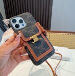 Celine Triomphe Monogram Card Slot Crossbody Phone Case - 图片 15