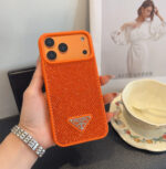 Prada Style Bling Diamond Phone Case with Triangular Logo - 图片 4
