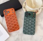 Goyard Classic Monogram Full Coverage Lens Frame Ultra Slim Luxury Phone Case
