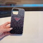 Prada Style Gradient Full Rhinestone Glitter Phone Case - 图片 9