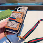 Gucci P60 Original Leather Card Holder Phone Case | 2-in-1 Lanyard Hole for Crossbody Strap - 图片 15