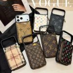 Louis Vuitton & Burberry Monogram Zipper Wallet Phone Case