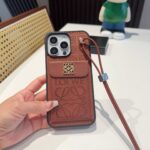 Loewe Flip Card Holder iPhone Case with Short Wrist Strap - 图片 7