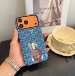 Goyard X KAWS Skeleton Collage Monogram Card Holder Luxury Phone Case - 图片 4