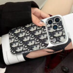 Dior Classic Oblique Monogram Fabric Texture Luxury Shockproof Phone Case - 图片 7
