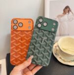 Goyard Classic Monogram Full Coverage Lens Frame Ultra Slim Luxury Phone Case - 图片 2