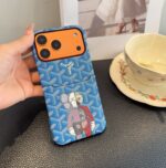 Goyard X KAWS Skeleton Collage Monogram Card Holder Luxury Phone Case - 图片 3