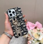Dior Embroidered Fabric Card Holder Phone Case - 图片 2