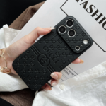 Gucci Embossed GG Monogram Electroplated Frame Premium Leather Luxury Phone Case - 图片 8