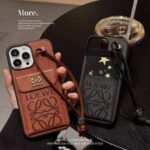 Loewe Flip Card Holder iPhone Case with Short Wrist Strap - 图片 2