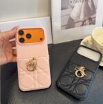 Dior Lady Dior Quilted Metal Pendant Phone Case