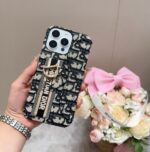 Dior Embroidered Fabric Card Holder Phone Case