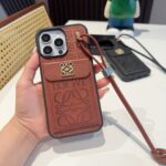 Loewe Flip Card Holder iPhone Case with Short Wrist Strap - 图片 8