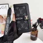 Luxury Designer Monogram Flip Wallet Phone Case with Wrist Lanyard - 图片 8