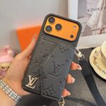 Louis Vuitton Embossed Monogram Card Holder Crossbody Strap Luxury Phone Case - 图片 8