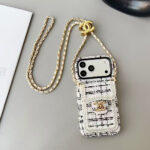 Chanel Style Tweed Quilted Card Holder Wallet Luxury Phone Case - 图片 14
