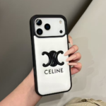 Celine Triomphe 3D Logo Padded Leather Luxury Shockproof Phone Case - 图片 2
