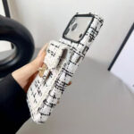 Chanel Style Tweed Quilted Card Holder Wallet Luxury Phone Case - 图片 10