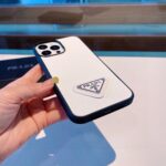 Prada Style Classic Cross Grain Leather Texture Phone Case - 图片 14