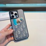 Dior Card Holder Phone Case Lychee Pattern Magnetic Case - 图片 11