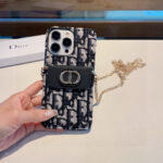 Dior Card Holder Crossbody Phone Case with Chain Strap - 图片 3