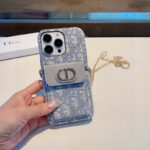 Dior Card Holder Crossbody Phone Case with Chain Strap - 图片 11