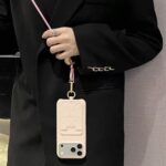 Colorful LV Embossed Monogram Card Holder Crossbody Lanyard Luxury Leather Phone Case - 图片 11