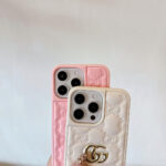 Gucci Embossed GG Monogram Metal Logo Premium Leather Luxury Phone Case - 图片 8