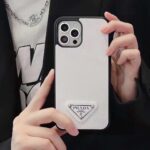 Prada Style Classic Cross Grain Leather Texture Phone Case - 图片 3