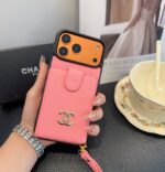 Chanel Style Leather Flip Card Holder Crossbody Phone Case - 图片 3