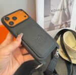 Hermès Paris Embossed Leather Card Pocket Crossbody Luxury Phone Case - 图片 15