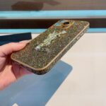YSL Full Bling Glitter Diamond 3D Metal Logo Luxury Shockproof Phone Case - 图片 6