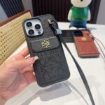 Loewe Flip Card Holder iPhone Case with Short Wrist Strap - 图片 18