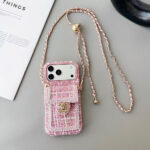 Chanel Style Tweed Quilted Card Holder Wallet Luxury Phone Case - 图片 18