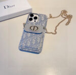 Dior Card Holder Crossbody Phone Case with Chain Strap - 图片 17