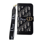 Dior Oblique Monogram Flip Wallet Phone Case With Brand Wrist Strap - 图片 7