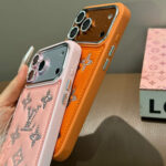 Louis Vuitton Bling Rhinestone Monogram Leather Luxury Phone Case With Diamond Camera Lens Protector - 图片 8