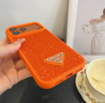 Prada Style Bling Diamond Phone Case with Triangular Logo - 图片 10