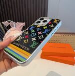 LV New Arrival Gilded Craft Electroplated Glass Phone Case - 图片 8