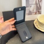 Prada Saffiano Leather Flip Wallet Card Holder Luxury Phone Case - 图片 17